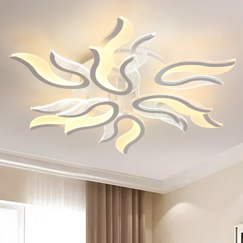 Modern New Acrylic Led ceiling Chandelier lights white color For Living Room Bedroom chandelier lighting lampadario led