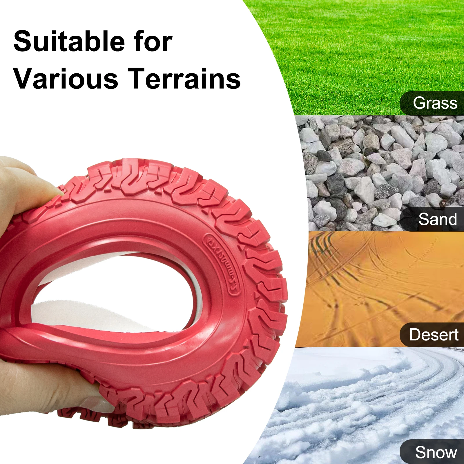 OKHL 4개 2.2인치 부틸 고무 타이어 고밀도 스펀지 인서트 포함 1/10 RC 락 크롤러 휠 업그레이드 부품