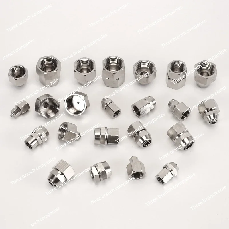 1 Point/2 Points/3 Points/4 Points Brass Inner Wire Quick Screw Connector Pneumatic PCF Quick Socket 4/6/8/10 /12/14mm