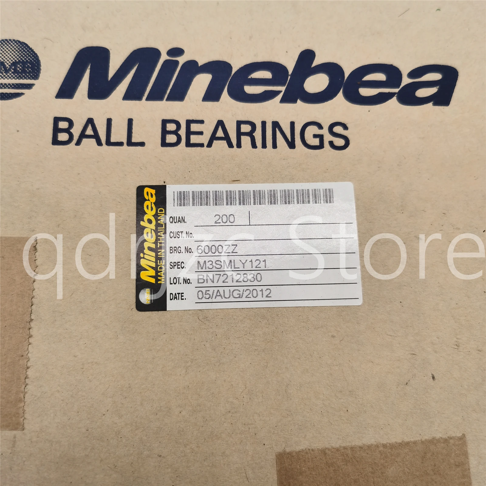 (10 PCS) NMB miniature ball bearing 6000ZZM3SMLY121= 6000-2Z = 6000ZZCM = 6000Z 10mm X 26mm X 8mm