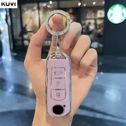 2 3 Buttons TPU Car Key Case Cover For Mazda 2 3 6 Atenza Axela Demio CX-5 CX5 CX-3 CX7 CX-9 2015 2016 2017 2018 2019 Keychain