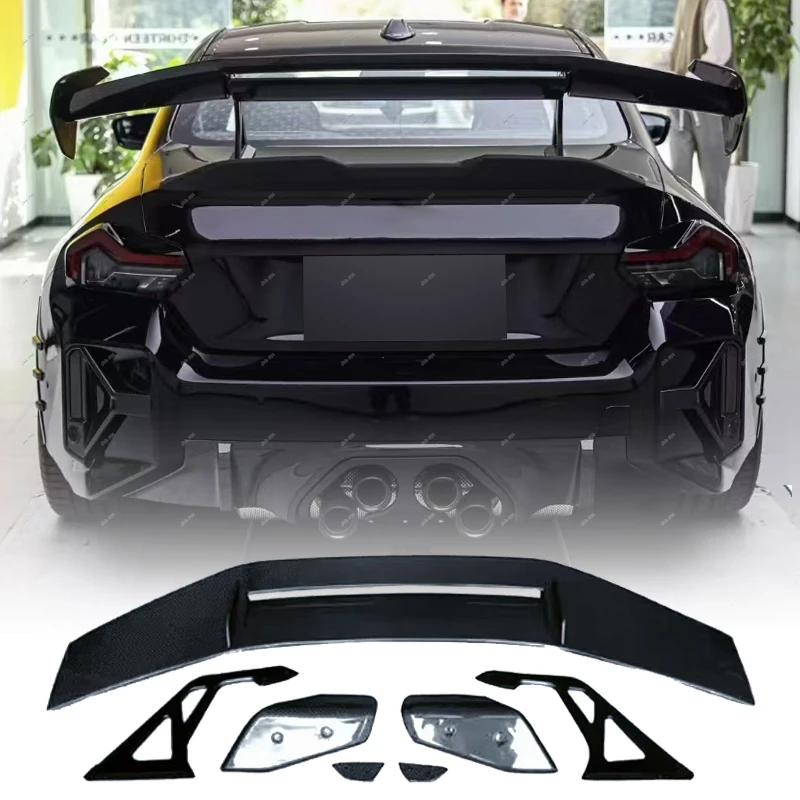 Universal For BMW Sedan Series Real Carbon Fibe Rear Trunk Lid Boot GT Style Spoiler Wings G80 G82 M3 M4 E90 F30 Car Accessories