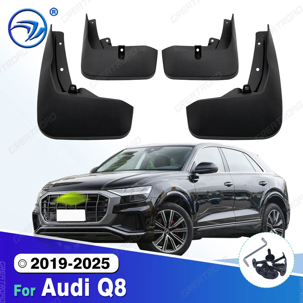

4Pcs Durable ABS Mud Flaps For 2019 2020 2021 2022 2023 2024 2025 Audi Q8 Car Mud Flaps Fender Guards Auto Accessories