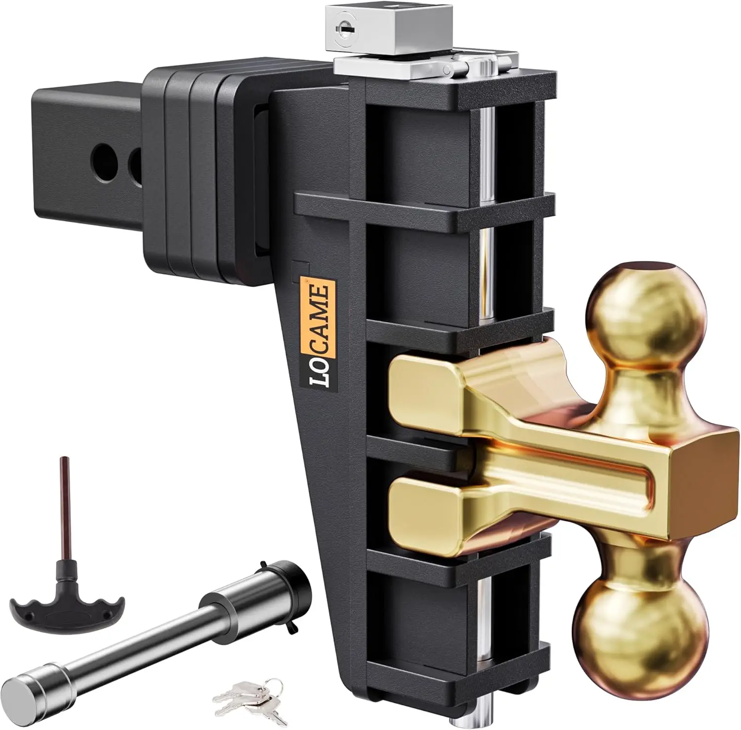 

Adjustable Trailer Hitch, Fits 2.5-Inch Receiver, 6-Inch Drop/Rise Drop Hitch, 28,000 LBS GTW-Tow Hitch for Heavy Duty Truck, So