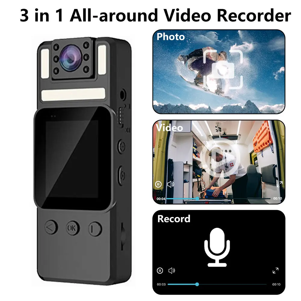 New 4K HD Wifi Mini Camera Portable Digital Video Recorder Worn Police Small BodyCam Night Vision Sports DV Miniature Camcorder