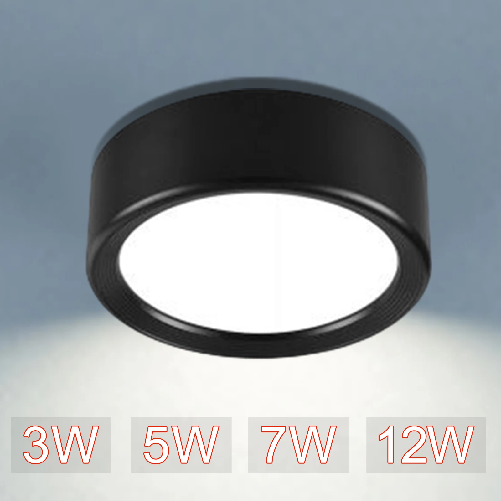 โคมไฟเพดาน LED ติดตั้งพื้นผิวมินิในร่ม Porch Spotlight 3สี3/5/7/12W 220V สำหรับ Exhibition Hall ห้องนั่งเล่น
