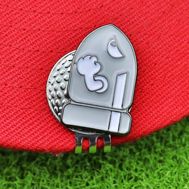 New Golf Ball Marker Hat Clip Metal Has Clip Creative cartoon Cannonball Position Mark