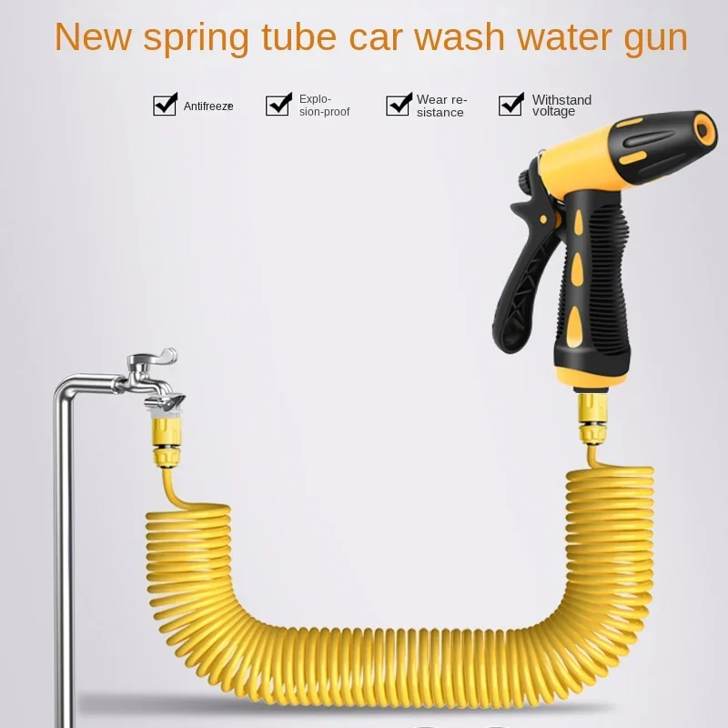 10-20 Meter Telescopic Water Pipe with High-pressure Nozzle Car Washing Tool Set Extension Hose Water Hose for Pressure Cleaner