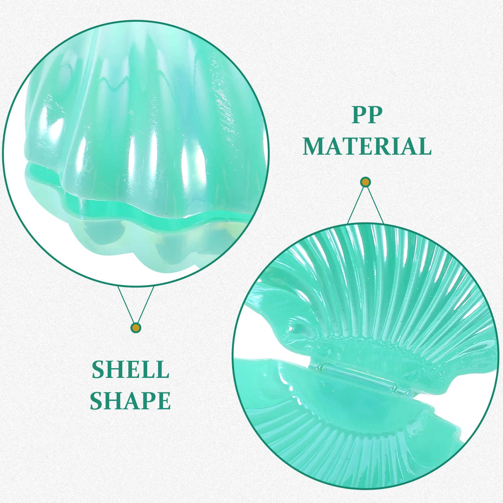 Pearlescent Shell Outfit Baseball Decorations Candy Table Containers Ornaments Pp Boxes for Party Mermaid