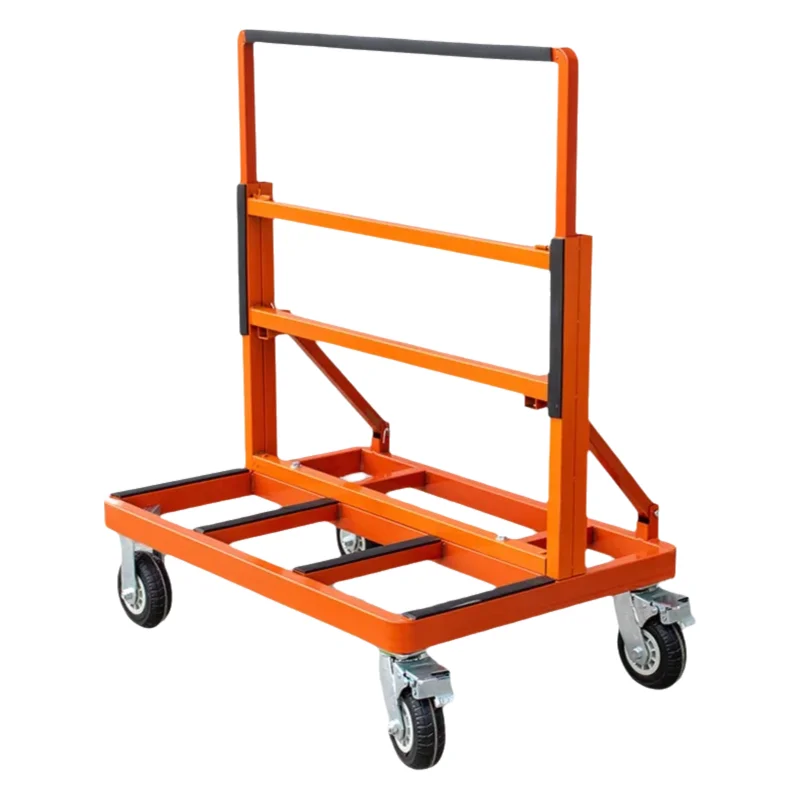 

Glass Door and Window Cart New Four-wheel Flat Universal Wheel Folding Construction Site Transport Silent Cart