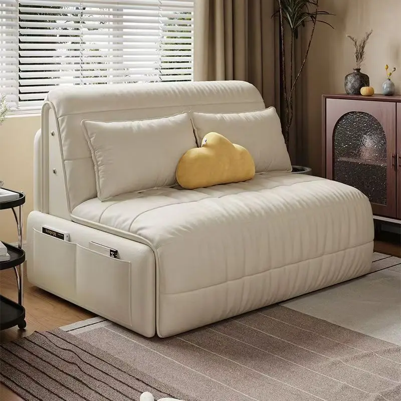 Electric multifunctional sofa bed Balcony Small apartment Living room Study folding telescopic single double bed