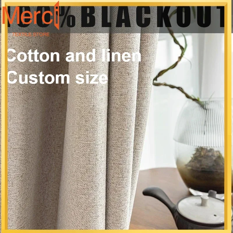 

Merci Store100% Blackout Curtains For For Living Room Bedroom Window Thermal Insulated Blinds Hotel Curtain Blind Thick Drap Cus