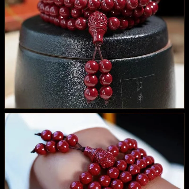 High-content purple gold sand multi-loop with 108 beads, suitable use as a bracelet or necklace