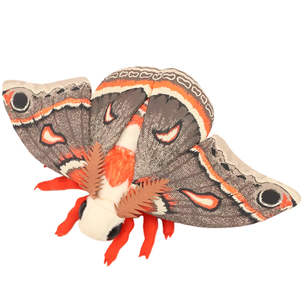 ตุ๊กตาหนอนผ้าไหมน่ารักขนาด 25 ซม. ตุ๊กตาหนอนไฮโลโฟรา เซเครโพอีย์ ของเล่นตุ๊กตาหนอนผีเสื้อเหมือนจริง ของเล่นเด็ก