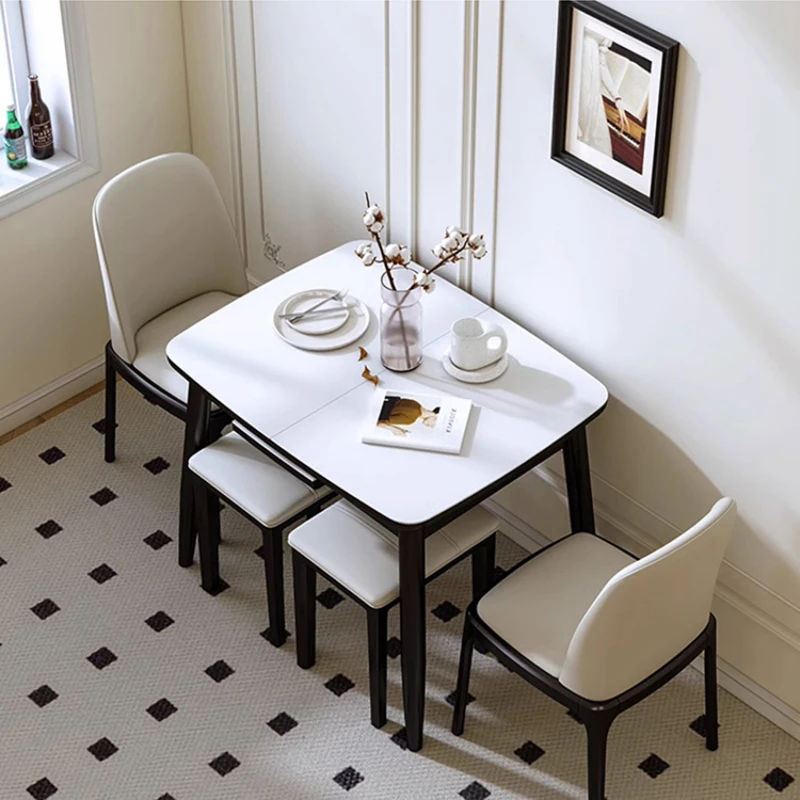 

Modern Dining Rooms Extendable Table Restaurant Tables Room Ceramic Multifunction Home Furniture Marble Elegant Service Cafe