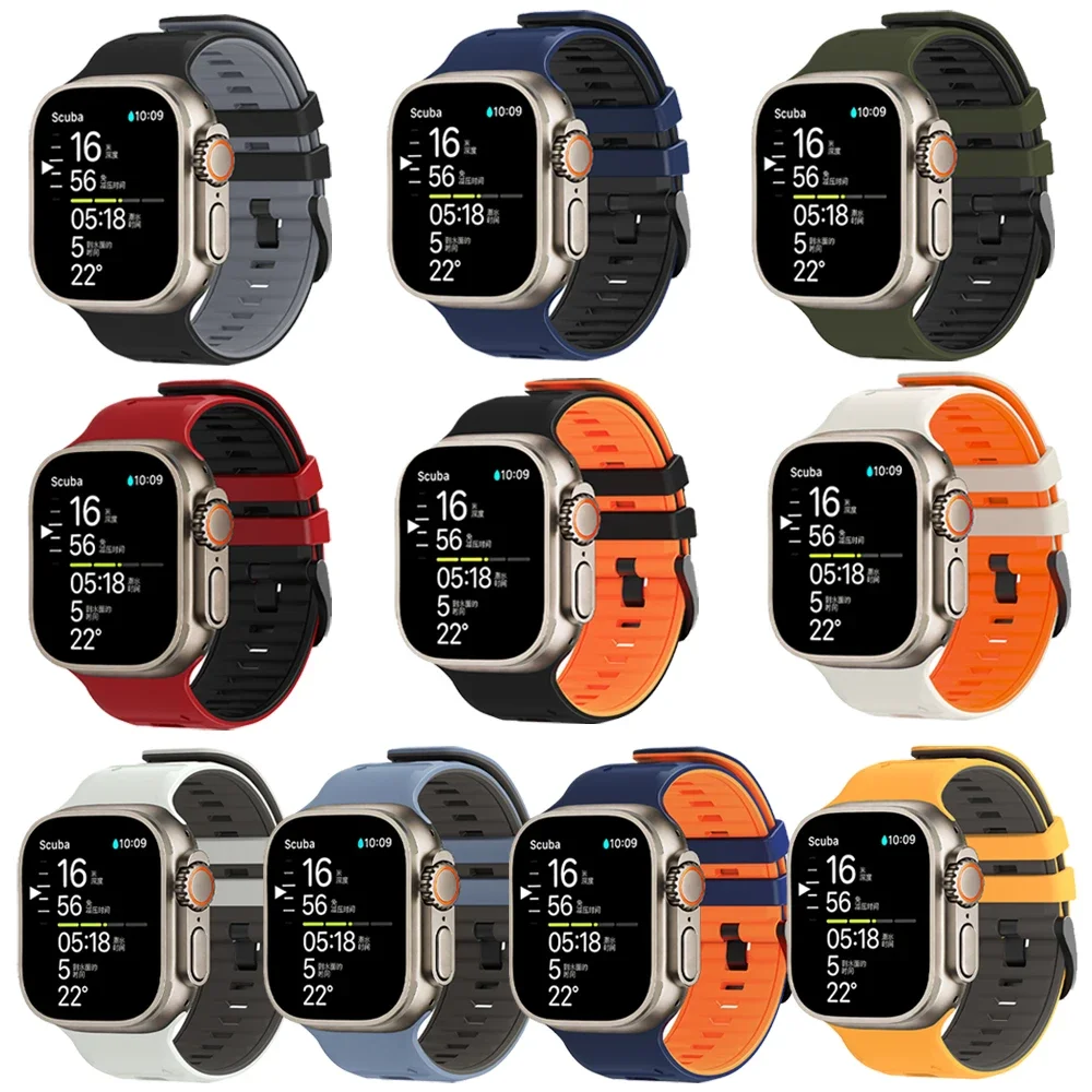 Silikon-Sportarmband für Apple Watch Band 49mm 46mm 45mm 44mm 42mm Correa Armband iWatch Series 11 10 9 8 7 6 5 SE3 Ultra 3 2 – Detail 10
