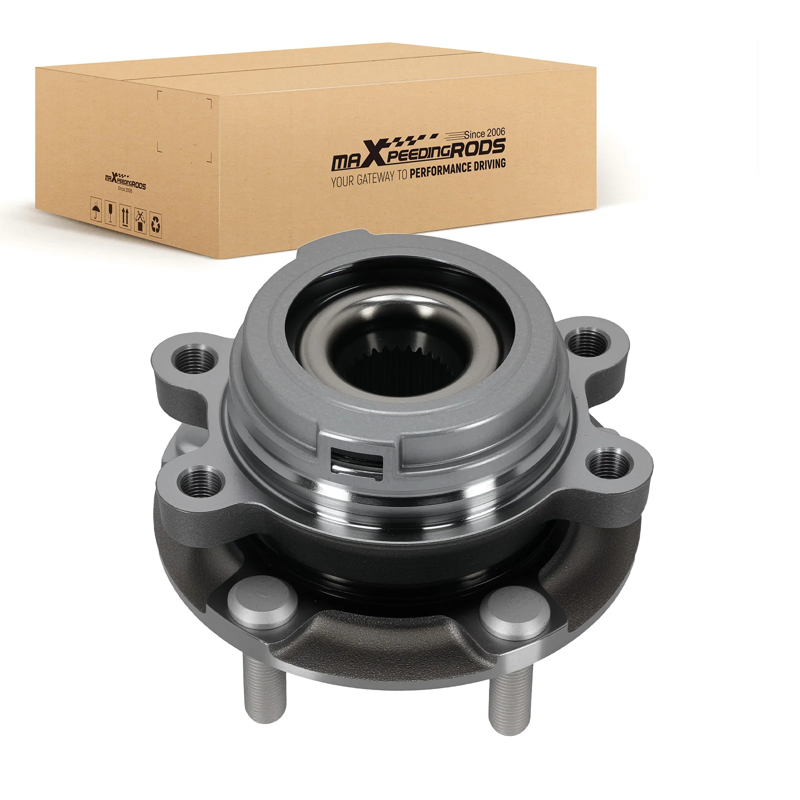 Front Wheel Hub & Bearing for Nissan Altima 2.5L 2007-13 WE60520 5-Bolt ABS
