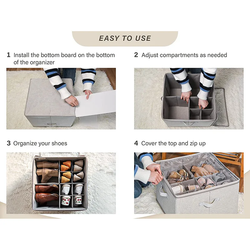 Shoe box transparent PVC foldable shoe box storage box shoe box storage shoe dustproof shoe cabinet shoe storage