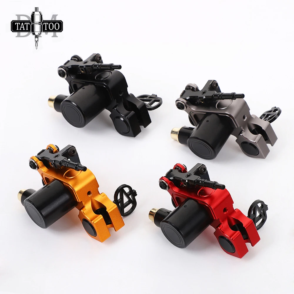 DM V6 Shrapnel Rotary Tattoo Machine Adjustable Stroke 2.5-5mm Coreless Powerful Motor V6 Shrapnel tattoo Machine Gun