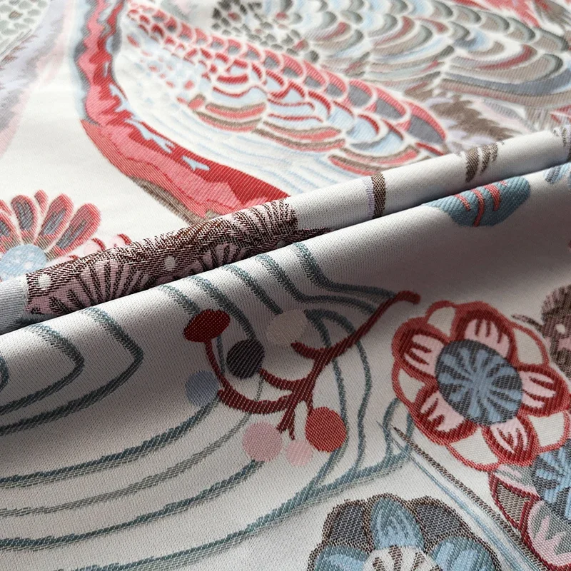 

Окрашенная в пряжу парчовая жаккардовая ткань, винтажное платье-журавль, куртка, одежда, ткань, модный дизайн, шить, оптовая продажа, материал по метрам