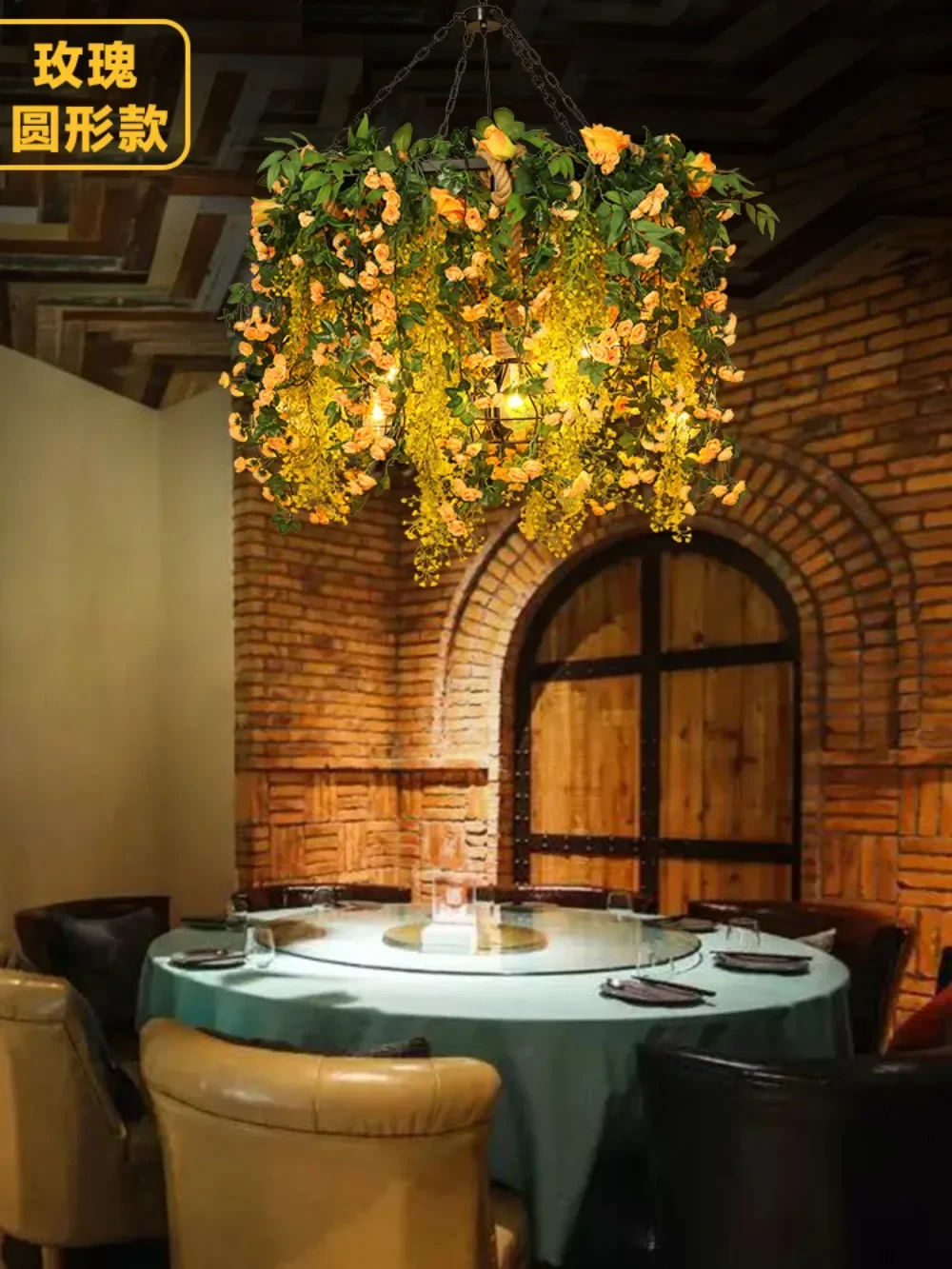 Creative Plant Chandelier Dining Table Clear Theme Restaurant Flower Shop Balcony Sun Room Glass Room Lighting