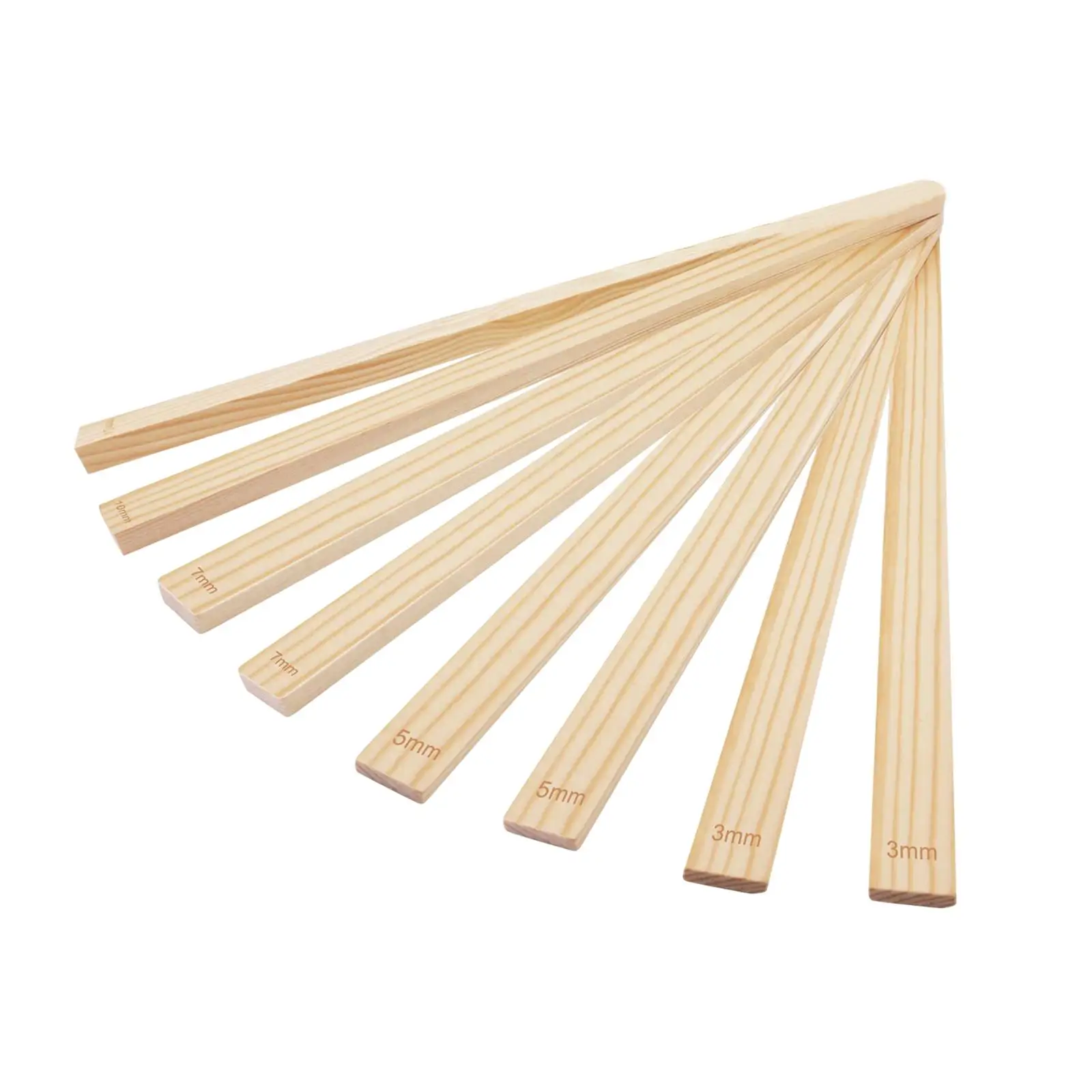 8Pcs Rolling Mud Sticks Guides Mudboard Guides Measuring Strips Craft Practical Clay Rolling Pin Guides Roller Guides