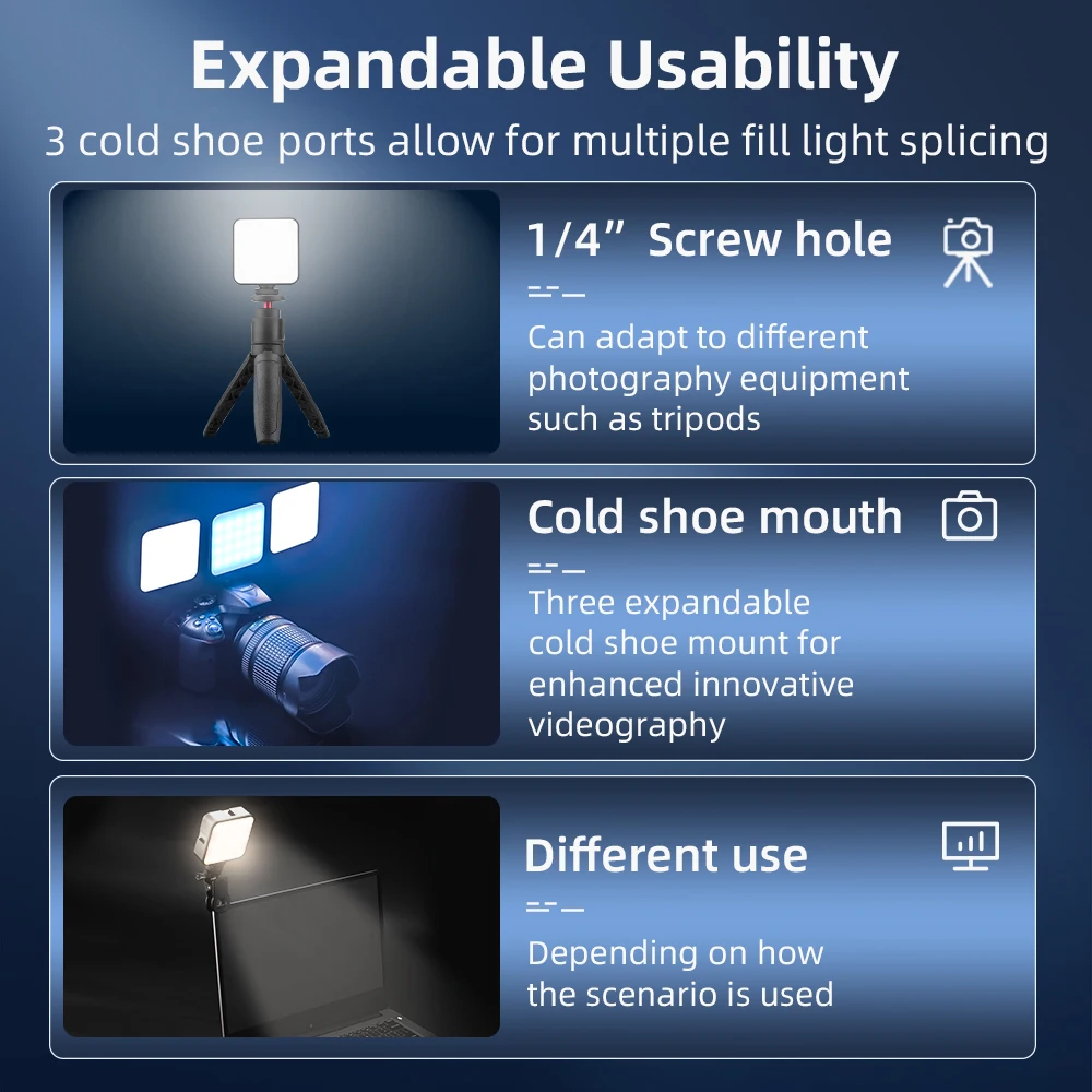 Flymile Phone Light для селфи, 1200 мАч, перезаряжаемая видеолампа для iPhone 16 Pro 15/Samsung Galaxy, фотографические аксессуары