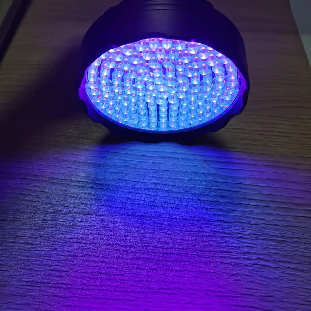 Lanterna UV Tocha Ultravioleta, Pet Urina Vazamento, Cura Dinheiro, Minério Mancha, Tinta Invisível, Scorpion Marcador Detecção, 100LED, 395nm