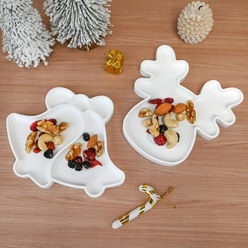 Versatile Christmas Sturdy Silicone Tray Mold for Resin Castes Flexible Epoxy Dish Forms Craft Enthusiasts Daily Use N2UE