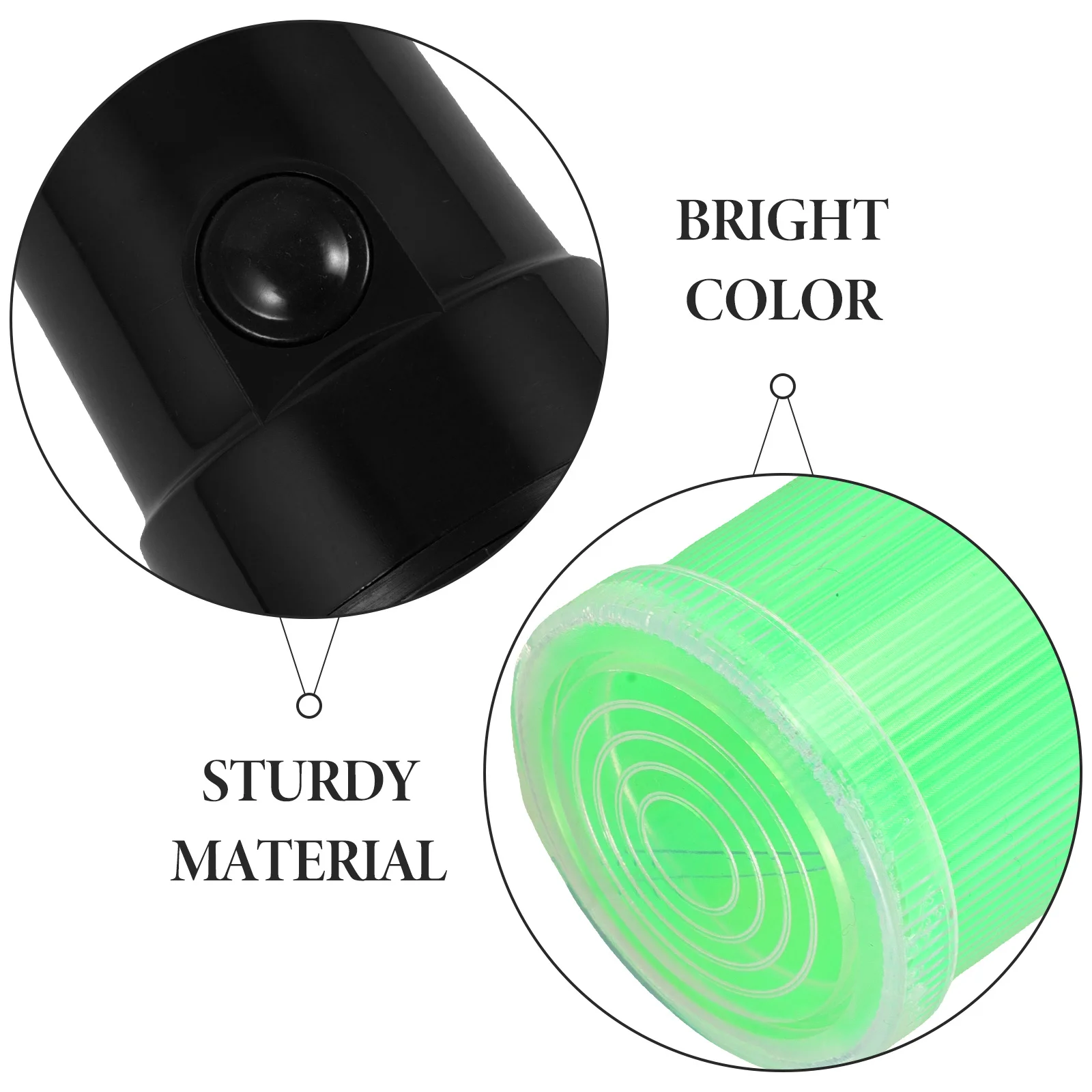 2pcs Led Signal Wand 54Cm Traffic Safety Light Fluorescent Material Night Visibility Shock Resistant Shell High Reflective Grid