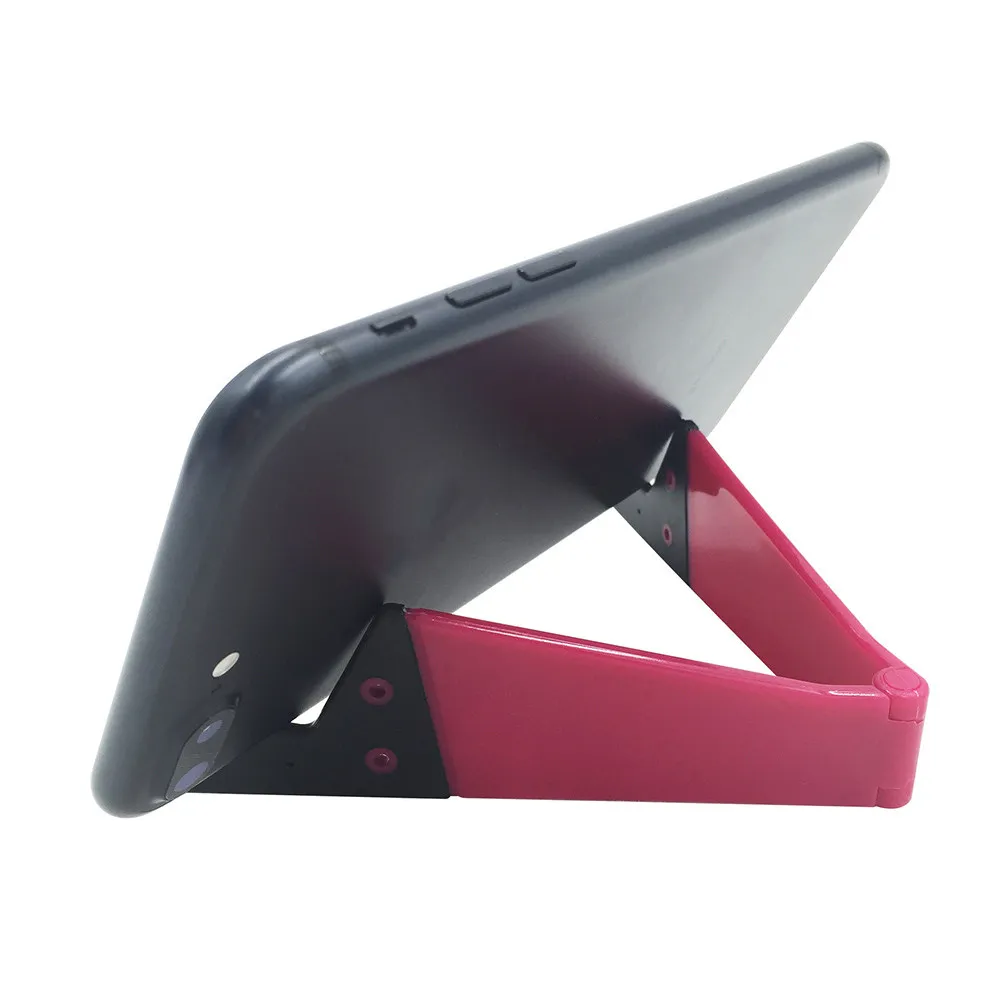 5Pcs Phone Tablet Stand Holder V Shape Foldable Hard Plastic Swivel Arm Desktop Stand for Travel Home