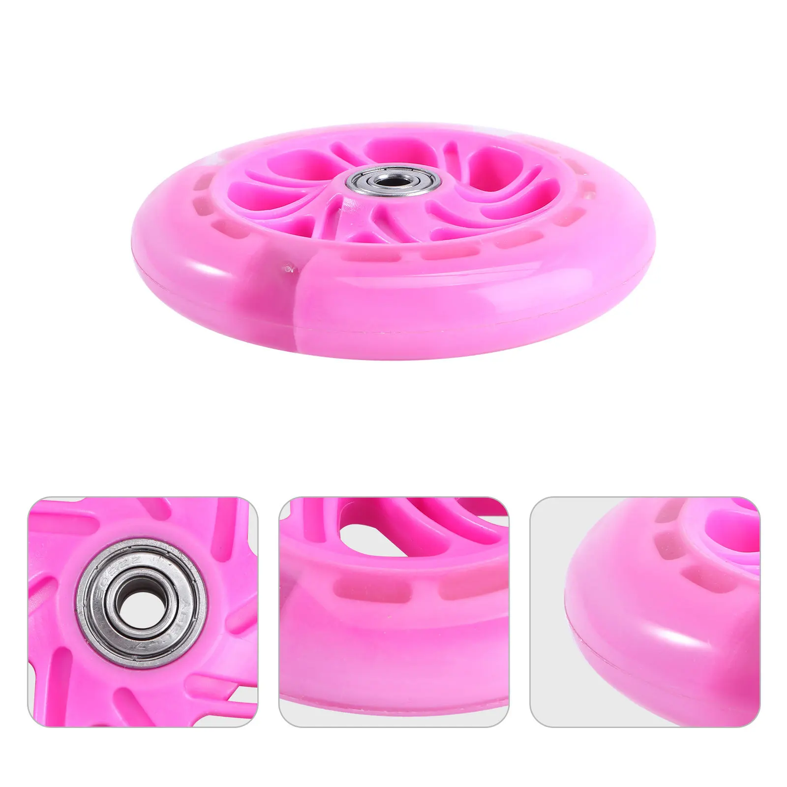 2 قطعة أجزاء عجلة وامض عالية المرونة بولي PU عجلة سكوتر استبدال للطرق المربعات الشوارع الأسطح الخرسانية تضيء سكوتر