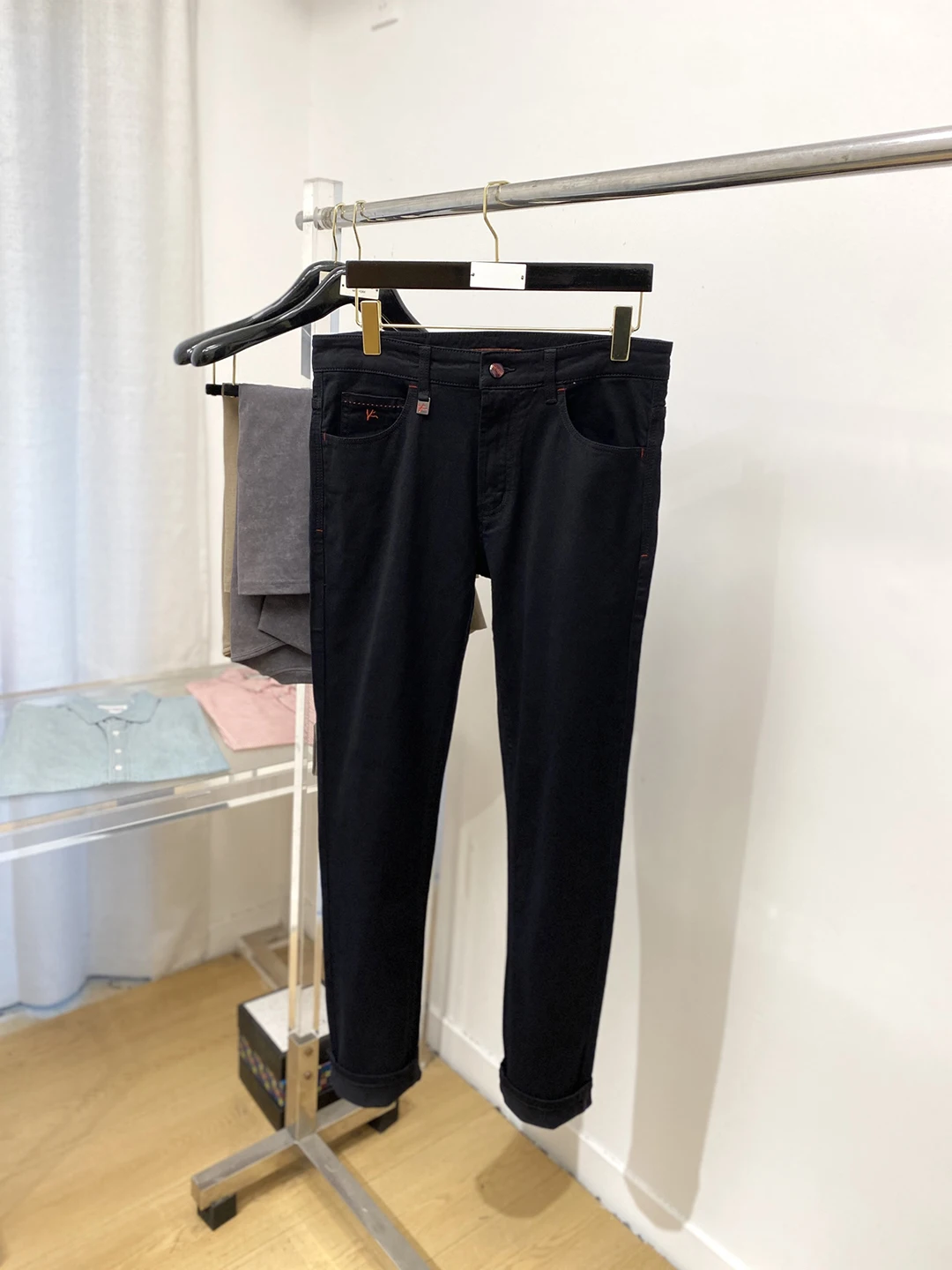 BLLIYOSS 2025 Light luxury Classic Casual Pants Jeans Men NEW Fashion Small Straight Leg pants Old Money Embroidery size:29-38