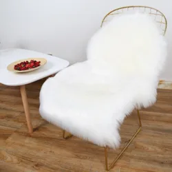 Chair Pad Living Room Fur Rugs Bedroom Carpet Imitation Wool Pad Long Hair House Door Bedside Carpets Sofa Cushion Mat
