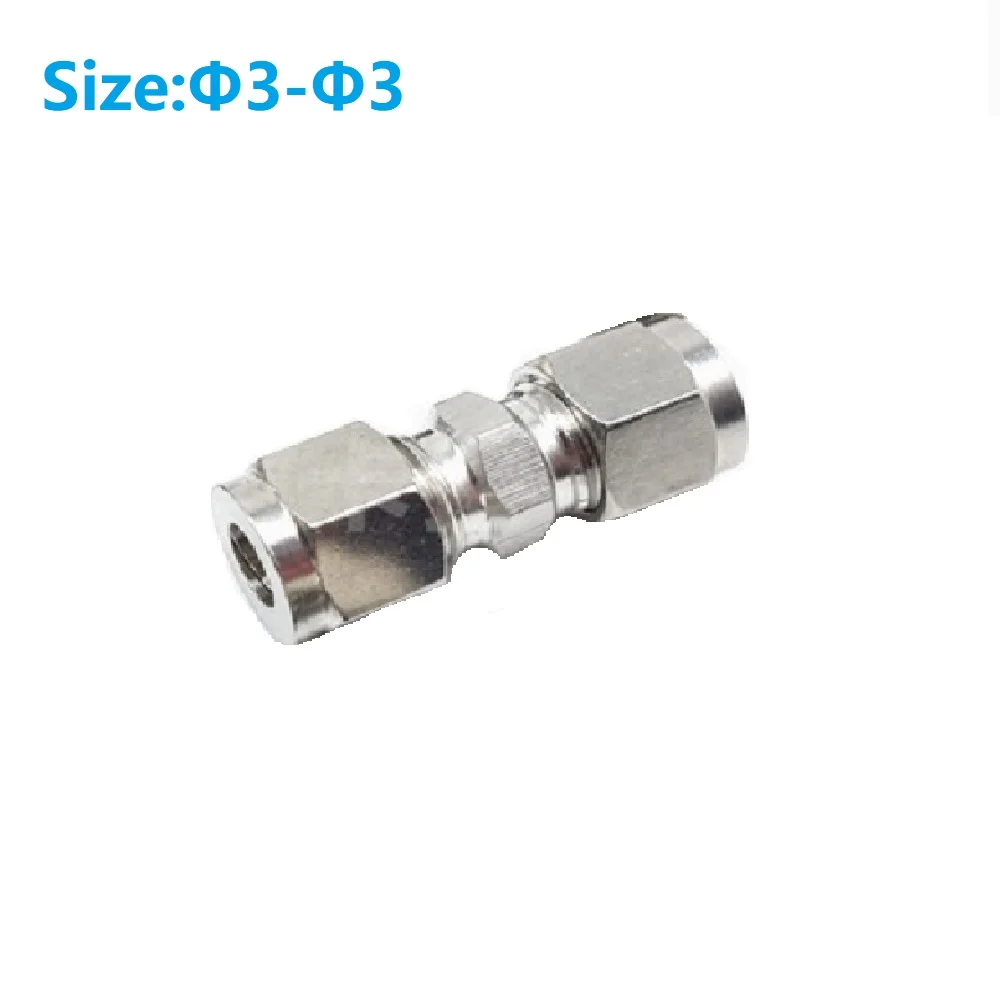 Versatile Stainless Steel Compression Tube Fitting Straight Connect DoubleFerrule Adapter for Different Tubing Materials