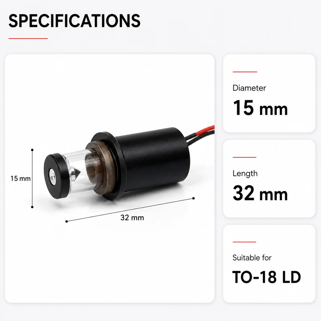 ZhonNa 360 Degree Horizontal Level Laser Module Metal Collimating Lens Shell Spring for LD Indicator Light Professional Lighting
