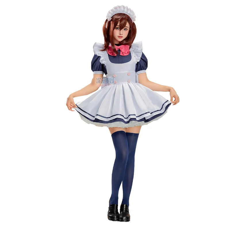 

Anime Dan Da Dan Ayase Momo Maid Cosplay Costume Women Cute Short Sleeve Bow Maid Dress Outfits Halloween Carnival Party Clothes