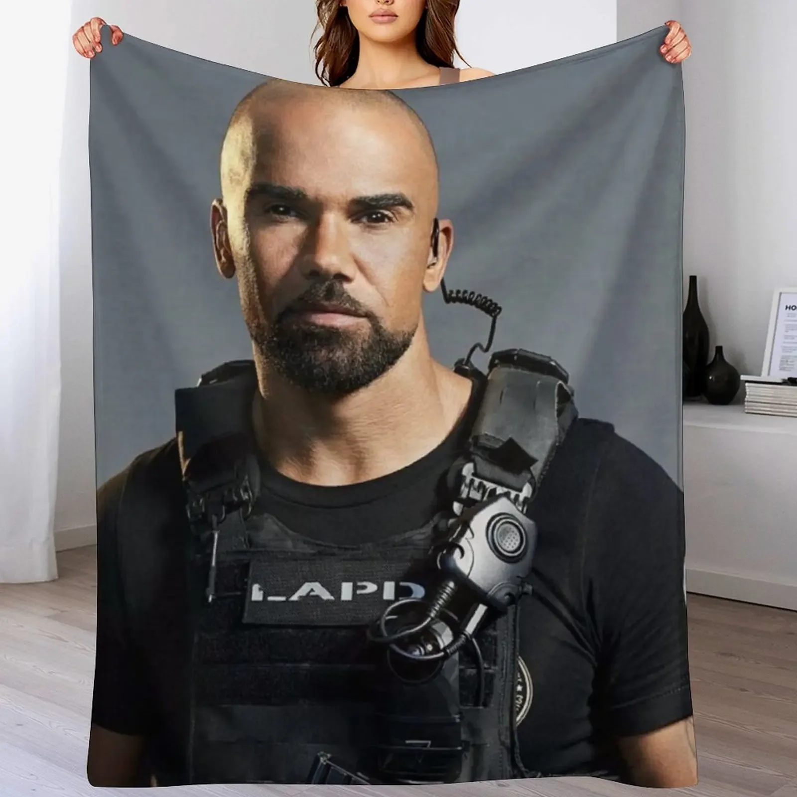 

shemar moore Throw Blanket Shaggy Personalized Gift christmas gifts For Sofa Thin Blankets