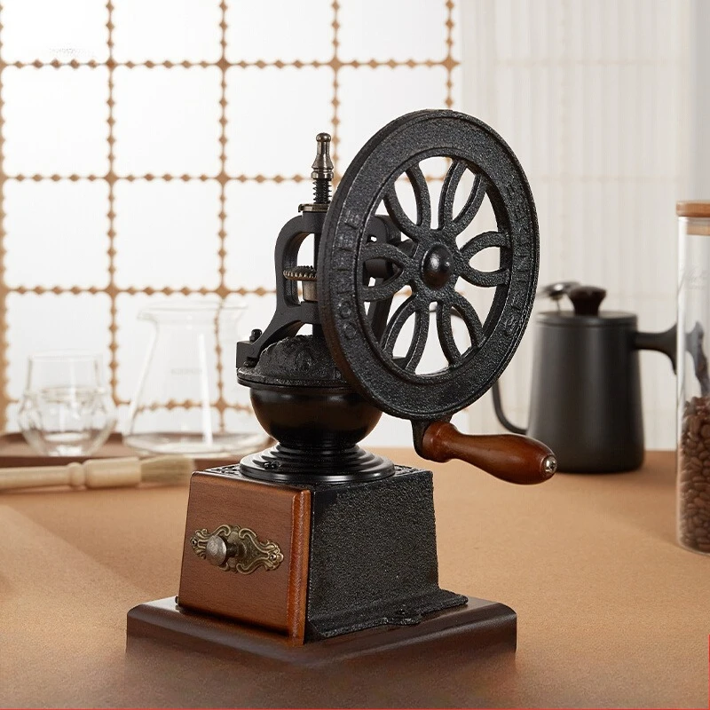 

Hand-cranked coffee machine, hand-cranked household small retro bean grinder, manual coffee bean grinder utensils