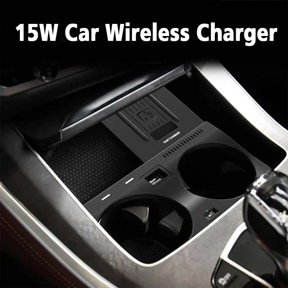 ⭐Genuine⭐ Car Wireless Charging Auto Parts For Bmw X5 G05 X6 G06 X7 2019 2020 15W Fast Plate Phone Holder Cars Accessories