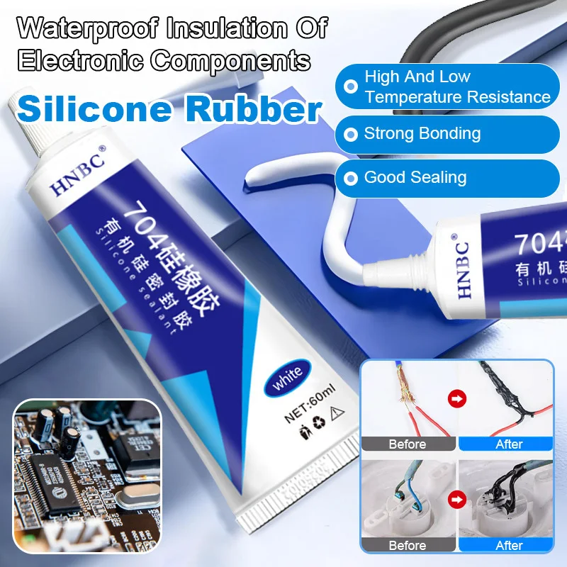 Insulating and Sealing Silicone Rubber Electronic Component Bonding Moisture-proof Waterproof Potting Insulating Adhesive 704