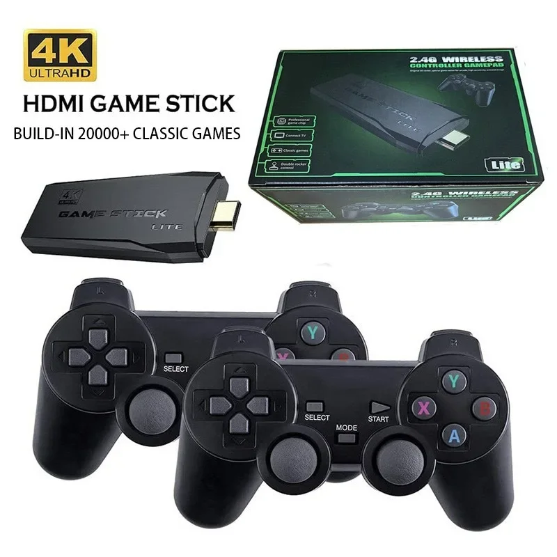 M8 Video Game Stick Console 32/64G Built-in 20000 Games Retro Handheld Wireless Controller Box GD10 Lite Game Stick for GBC/G