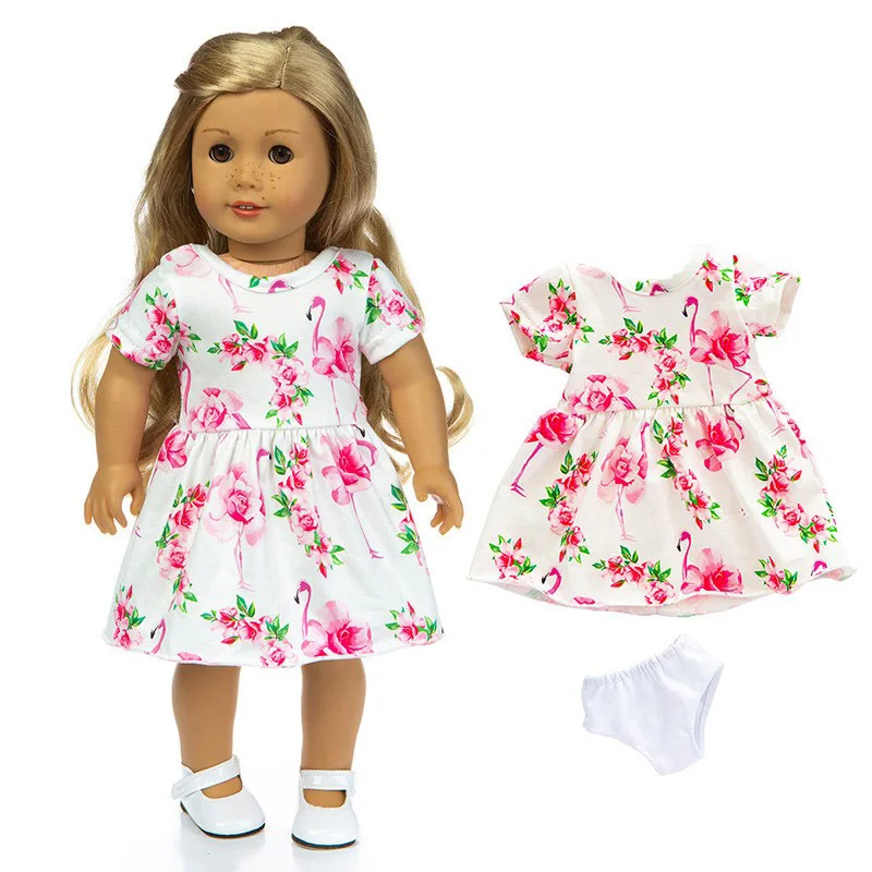 18 inch AG OG Girl doll Dress 18" girl Doll clothes Outfit Pink White Ballet Costumes