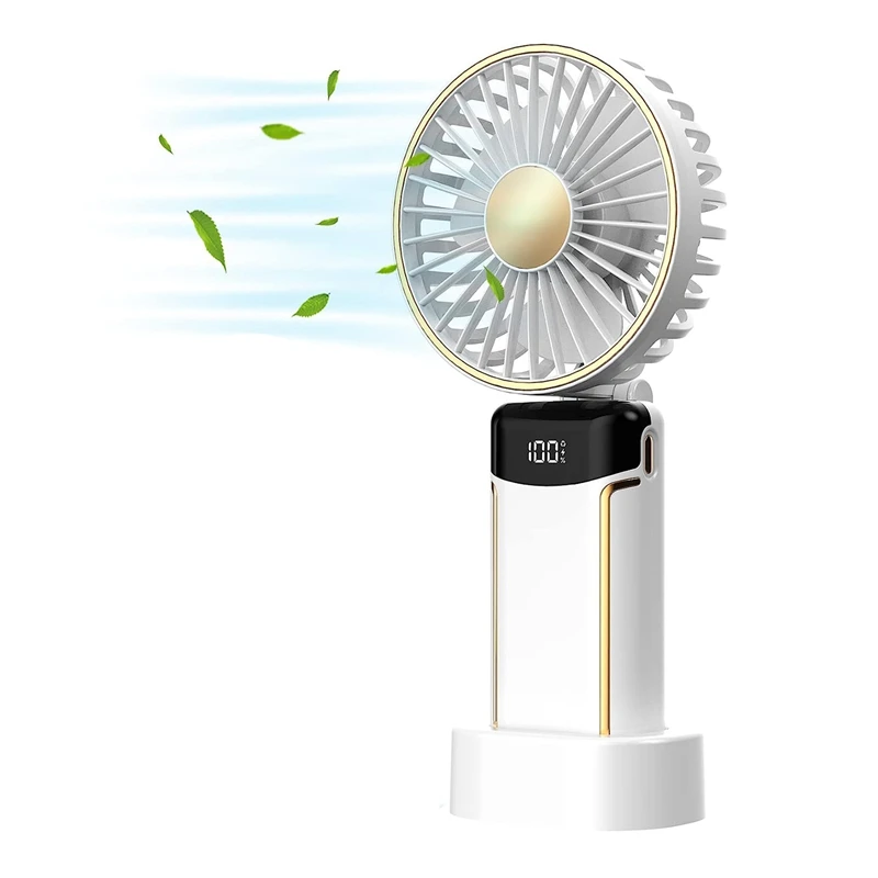 Portable Handheld Fan Mini Personal Hand Fan, 8-20Hs USB Rechargeable Hand Fans, Small Pocket Fan