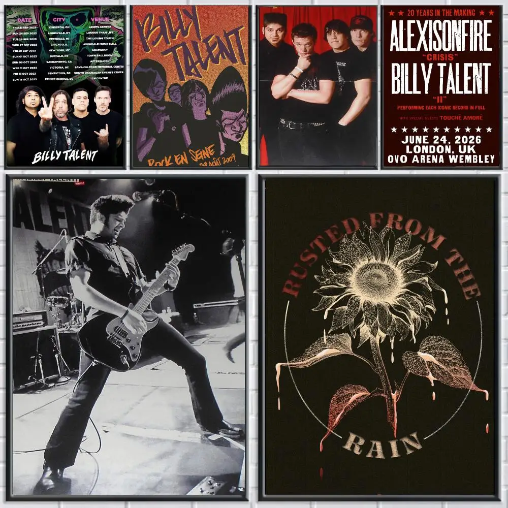 band B-Billy Talent-T Poster Peel and Stick Wall Art for Cafe Office Bar and Home Decoration