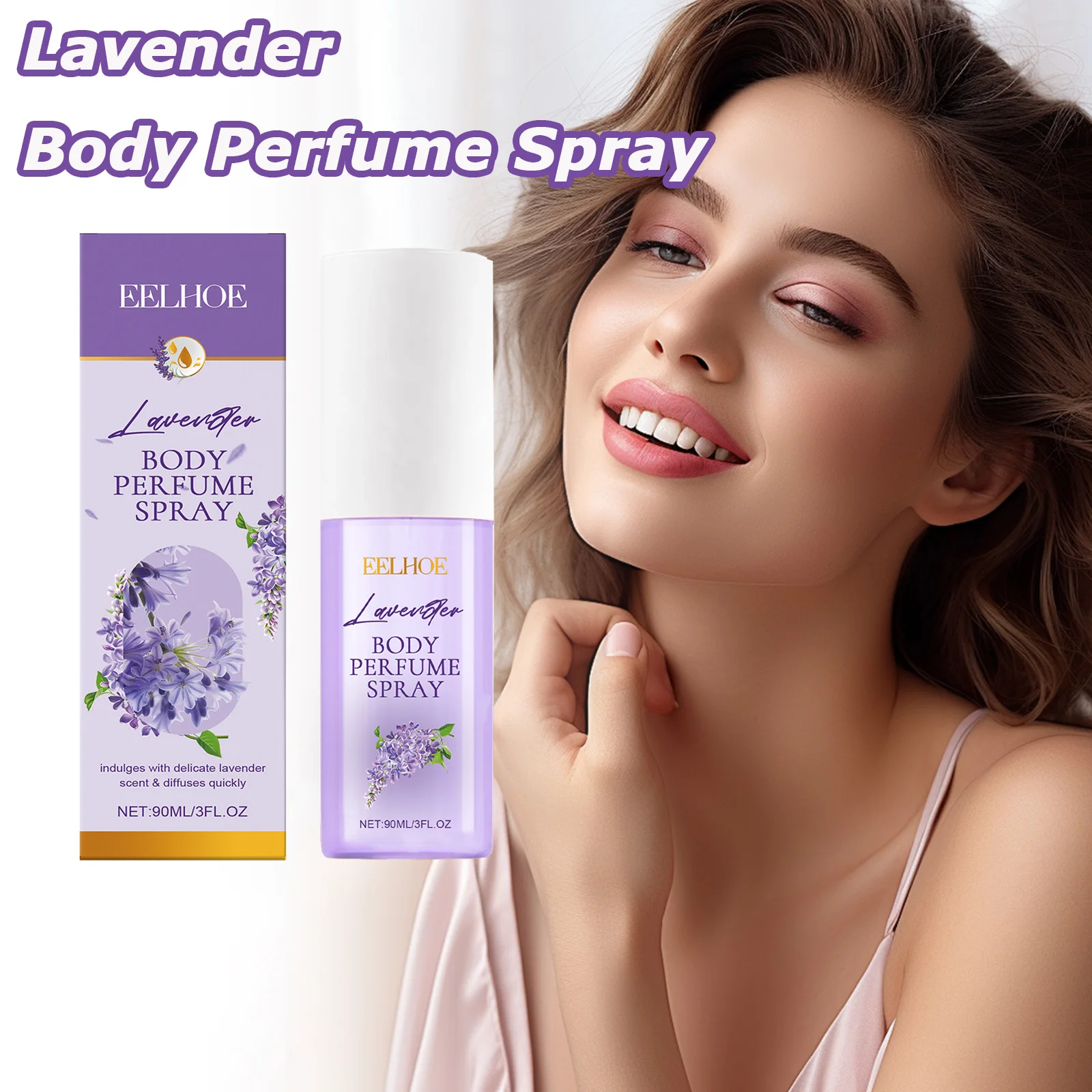 

EELHOE Lavender Body Aromatherapy Spray Light Fragrance Lasting Lavender Fragrance Pleasant Fresh Flower Fragrance Spray