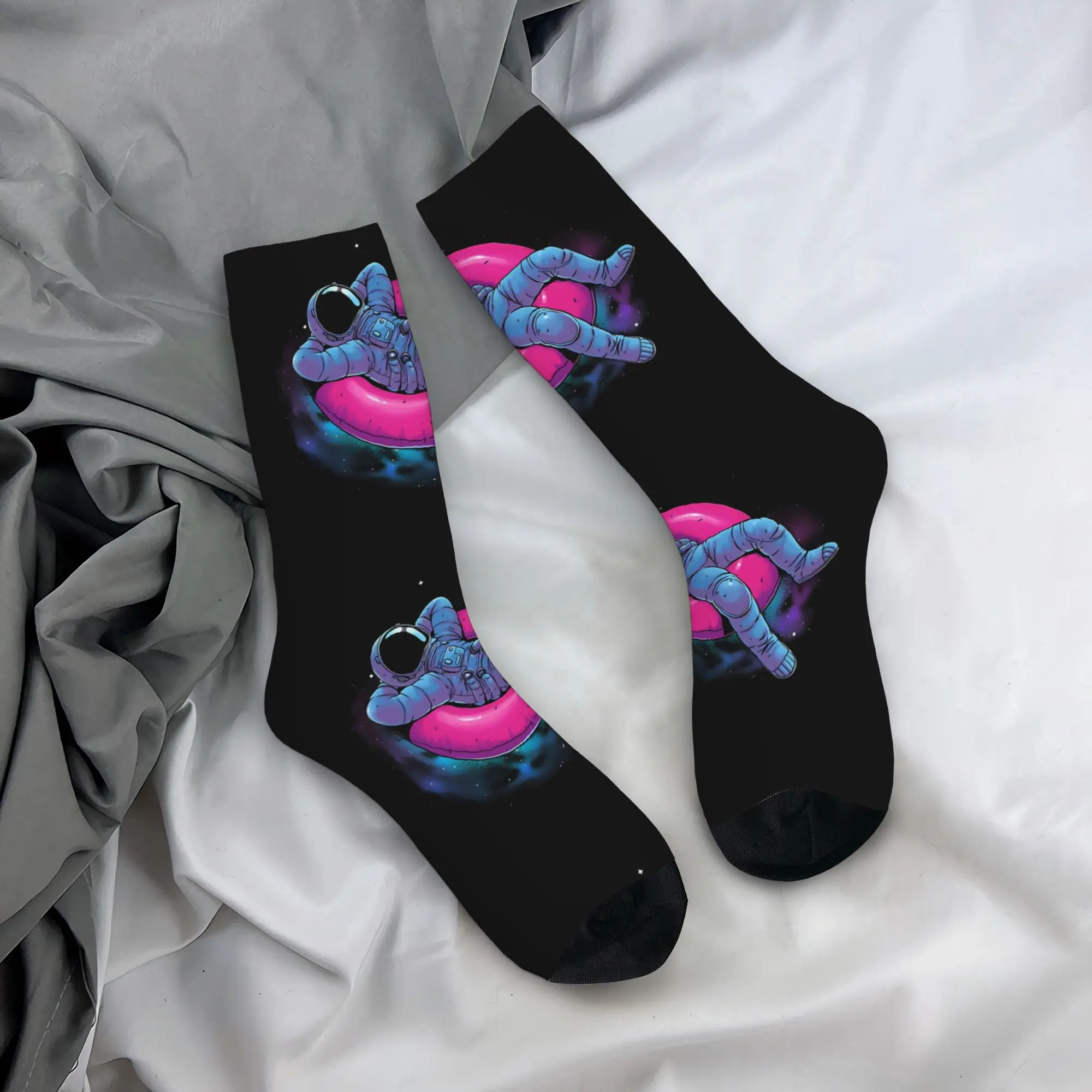 جوارب Happy Men's Floating Dream Vintage Hip Hop Novelty Crew Sock هدية مطبوعة