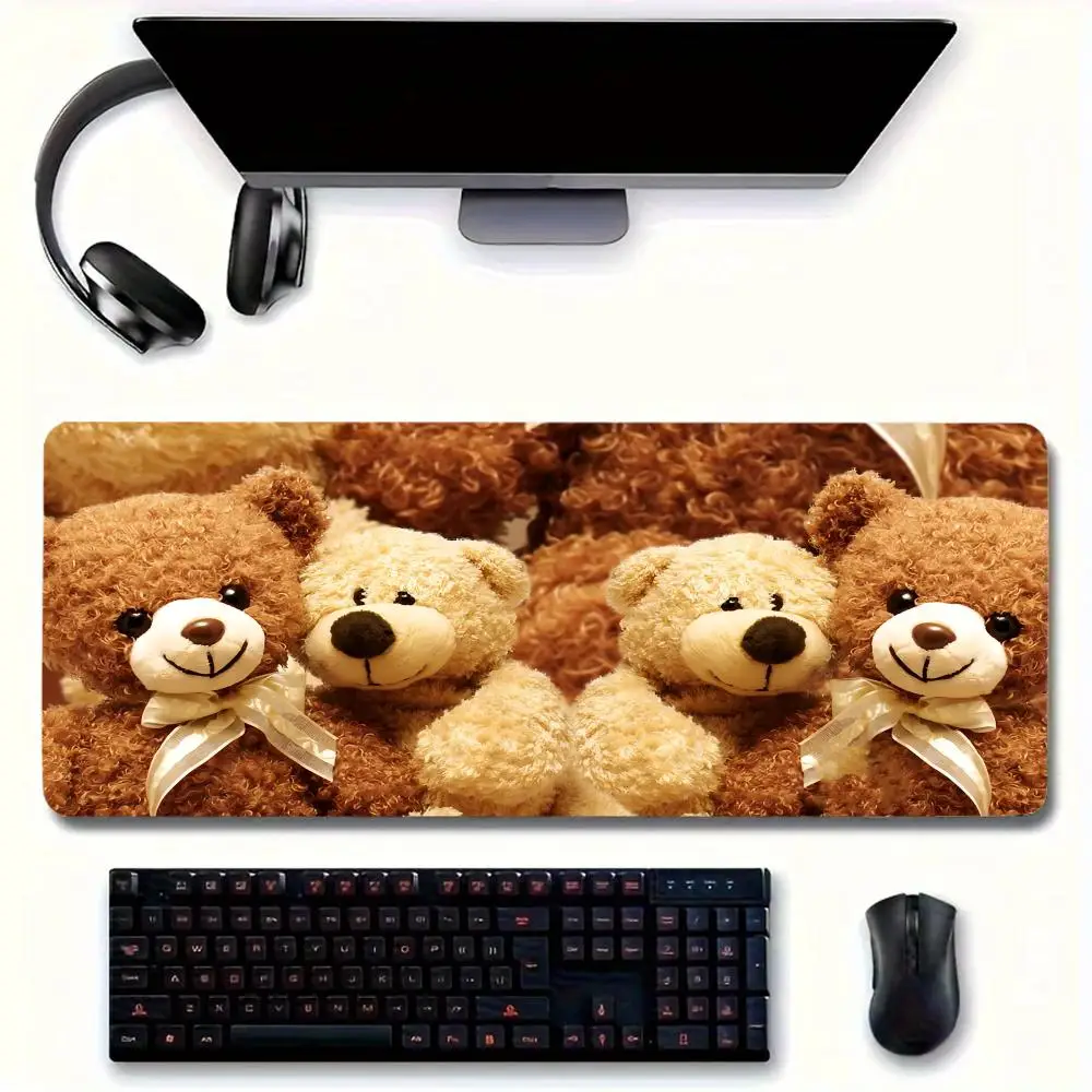 Cut Cartoon T-Teddy B-Bear MINISO Mouse Pad Large Mouse pad for home office Waterproof desk pad Computer Mouse pad Keyboard pad