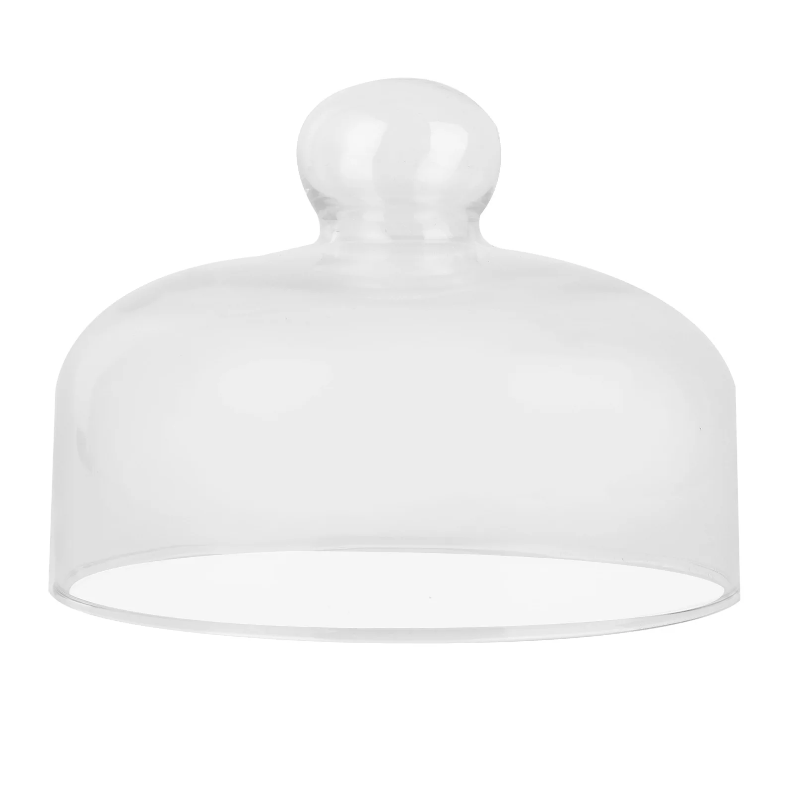

1Pcs Transparent Glass Dome Cake Cover Dustproof Food Protective Cover Diameter 18cm High 14cm Cake Stand Food Covers