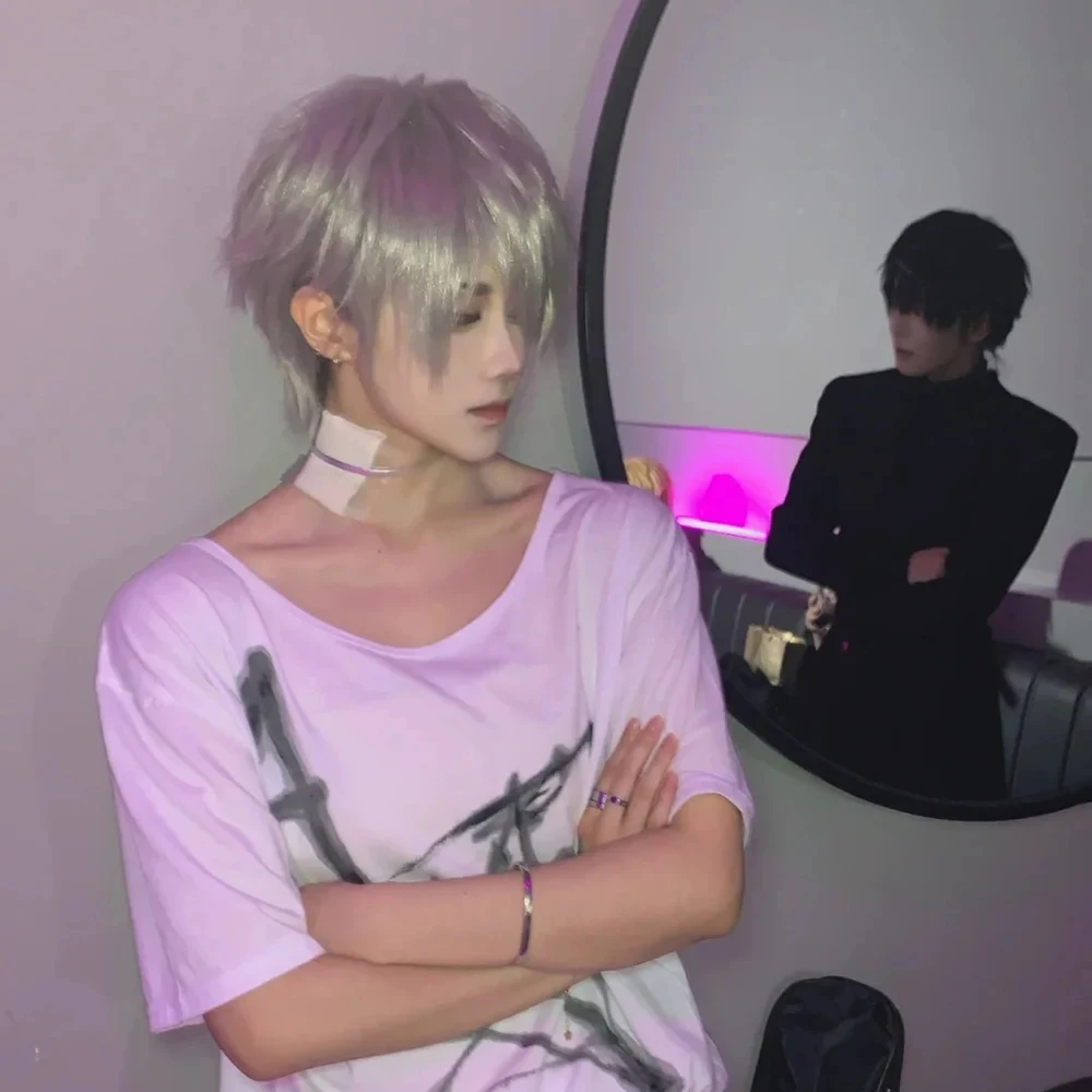 Anime Alien Stage Till Cosplay Necklace Unisex Retro Punk Collar Couple Choker Chain Jewelry Carnival Unisex Accessories Props